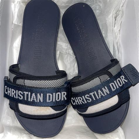 white dior slides|christian dior slides for women.